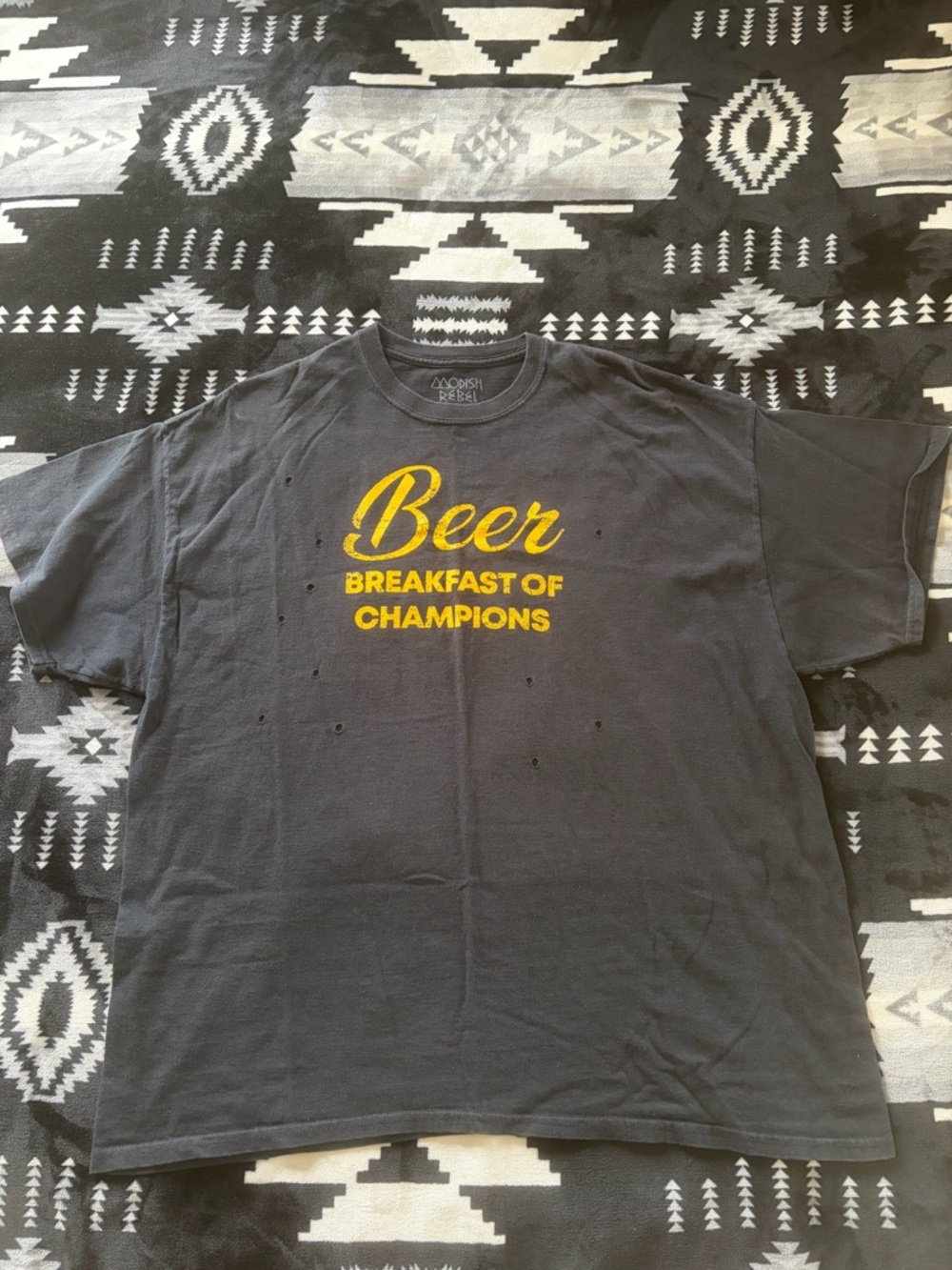 Black Beer 'Breakfast of Champions' Short Sleeve Tee by